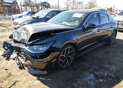 2022 Hyundai Sonata N Line z USA, uszkodzony, nr VIN KMHL14JC2NA244806